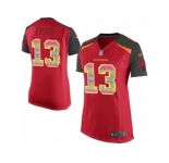 Women's Nike Tampa Bay Buccaneers #13 Mike Evans Limited Red Strobe NFL Jersey