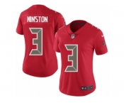 Women's Nike Tampa Bay Buccaneers #3 Jameis Winston Limited Red Rush NFL Jersey