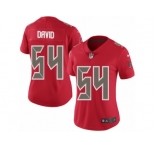 Women's Nike Tampa Bay Buccaneers #54 Lavonte David Limited Red Rush NFL Jersey