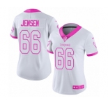 Women's Nike Tampa Bay Buccaneers #66 Ryan Jensen Limited White Pink Rush Fashion NFL Jersey