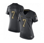 Women's Nike Tampa Bay Buccaneers #7 Chandler Catanzaro Limited Black 2016 Salute to Service NFL Jersey