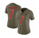 Women's Nike Tampa Bay Buccaneers #7 Chandler Catanzaro Limited Olive 2017 Salute to Service NFL Jersey