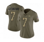Women's Nike Tampa Bay Buccaneers #7 Chandler Catanzaro Limited Olive Camo 2017 Salute to Service NFL Jersey