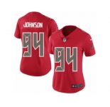 Women's Nike Tampa Bay Buccaneers #94 George Johnson Limited Red Rush NFL Jersey