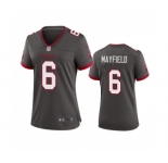 Women's Tampa Bay Buccanee #6 Baker Mayfield Gray Stitched Game Jersey(Run Small)