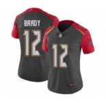 Women's Tampa Bay Buccaneers #12 Tom Brady Limited Gray Inverted Legend Football Jersey
