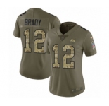 Women's Tampa Bay Buccaneers #12 Tom Brady Limited Olive Camo 2017 Salute to Service Football Jersey