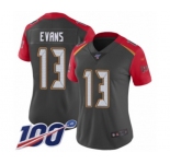 Women's Tampa Bay Buccaneers #13 Mike Evans Limited Gray Inverted Legend 100th Season Football Jersey