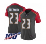 Women's Tampa Bay Buccaneers #23 Deone Bucannon Limited Gray Inverted Legend 100th Season Football Jersey