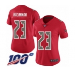 Women's Tampa Bay Buccaneers #23 Deone Bucannon Limited Red Rush Vapor Untouchable 100th Season Football Jersey