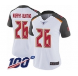Women's Tampa Bay Buccaneers #26 Sean Murphy-Bunting White Vapor Untouchable Limited Player 100th Season Football Jersey
