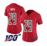 Women's Tampa Bay Buccaneers #29 Ryan Smith Limited Red Rush Vapor Untouchable 100th Season Football Jersey