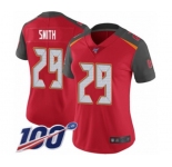 Women's Tampa Bay Buccaneers #29 Ryan Smith Red Team Color Vapor Untouchable Limited Player 100th Season Football Jersey