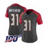 Women's Tampa Bay Buccaneers #31 Jordan Whitehead Limited Gray Inverted Legend 100th Season Football Jersey