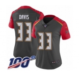 Women's Tampa Bay Buccaneers #33 Carlton Davis Limited Gray Inverted Legend 100th Season Football Jersey