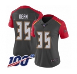 Women's Tampa Bay Buccaneers #35 Jamel Dean Limited Gray Inverted Legend 100th Season Football Jersey