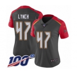 Women's Tampa Bay Buccaneers #47 John Lynch Limited Gray Inverted Legend 100th Season Football Jersey