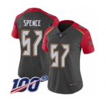 Women's Tampa Bay Buccaneers #57 Noah Spence Limited Gray Inverted Legend 100th Season Football Jersey