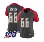 Women's Tampa Bay Buccaneers #66 Ryan Jensen Limited Gray Inverted Legend 100th Season Football Jersey