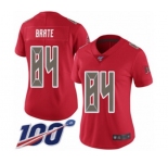 Women's Tampa Bay Buccaneers #84 Cameron Brate Limited Red Rush Vapor Untouchable 100th Season Football Jersey