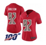 Women's Tampa Bay Buccaneers #92 William Gholston Limited Red Rush Vapor Untouchable 100th Season Football Jersey