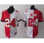 nike women nfl jerseys tampa bay buccaneers #24 darrelle revis white-red[nike split]