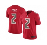 Youth Nike Tampa Bay Buccaneers #2 Nick Folk Limited Red Rush NFL Jersey