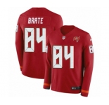 Youth Nike Tampa Bay Buccaneers #84 Cameron Brate Limited Red Therma Long Sleeve NFL Jersey