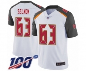Youth Tampa Bay Buccaneers #63 Lee Roy Selmon White Vapor Untouchable Limited Player 100th Season Football Jersey