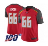 Youth Tampa Bay Buccaneers #66 Ryan Jensen Red Team Color Vapor Untouchable Limited Player 100th Season Football Jersey