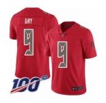 Youth Tampa Bay Buccaneers #9 Matt Gay Limited Red Rush Vapor Untouchable 100th Season Football Jersey