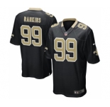 Men New Orleans Saints #99 Sheldon Rankins Black 2016 Draft Pick Game Jersey