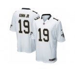 Men Nike New Orleans Saints #19 Ted Ginn Jr Game White NFL Jersey
