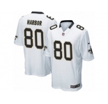 Men Nike New Orleans Saints #80 Clay Harbor Game White NFL Jersey