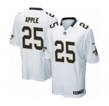 Men's Nike New Orleans Saints #25 Eli Apple Game White NFL Jersey