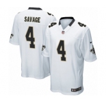 Men's Nike New Orleans Saints #4 Tom Savage Game White NFL Jersey