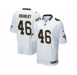 Men's Nike New Orleans Saints #46 Ken Crawley Game White NFL Jersey