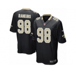 Men's Nike New Orleans Saints #98 Sheldon Rankins Game Black Team Color NFL Jersey
