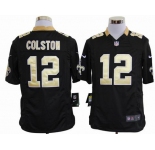 nike nfl jerseys new orleans saints #12 colston black[game]
