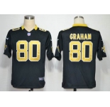 nike nfl jerseys new orleans saints #80 graham black[game]