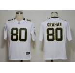 nike nfl jerseys new orleans saints #80 graham white[game]