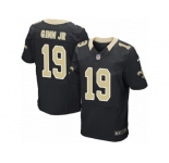 Men Nike New Orleans Saints #19 Ted Ginn Jr Elite Black Team Color NFL Jersey