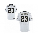 Men s Nike New Orleans Saints #23 Marshon Lattimore Elite White NFL Jersey