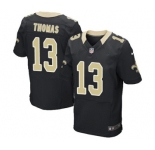Men's Nike New Orleans Saints #13 Michael Thomas Elite Black Team Color NFL Jersey