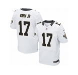 Men's Nike New Orleans Saints #17 Ted Ginn Jr Elite White NFL Jersey