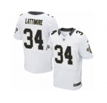 Men's Nike New Orleans Saints #34 Marshon Lattimore Elite White NFL Jersey