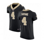 Men's Nike New Orleans Saints #4 Tom Savage Black Team Color Vapor Untouchable Elite Player NFL Jersey