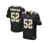 Men's Nike New Orleans Saints #52 Craig Robertson Elite Black Team Color NFL Jersey