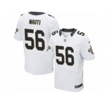 Men's Nike New Orleans Saints #56 Michael Mauti Elite White NFL Jersey