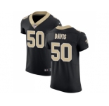 Nike New Orleans Saints #50 DeMario Davis Black Team Color Men Stitched NFL Vapor Untouchable Elite Jersey
